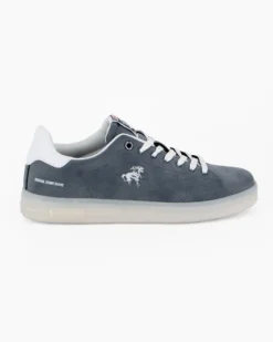 RIFLE - Sneakers jeans scamosciata con lacci