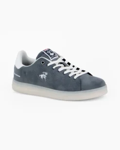 RIFLE - Sneakers jeans scamosciata con lacci