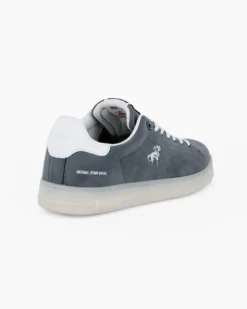 RIFLE - Sneakers jeans scamosciata con lacci
