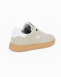 RIFLE - Sneakers panna scamosciata con lacci