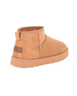 RIFLE - Stivaletto camel scamosciato con pelliccia interna