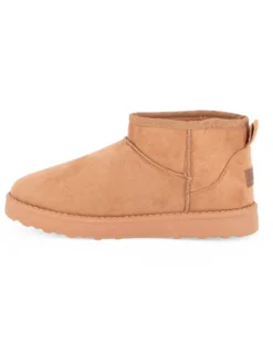 RIFLE - Stivaletto camel scamosciato con pelliccia interna