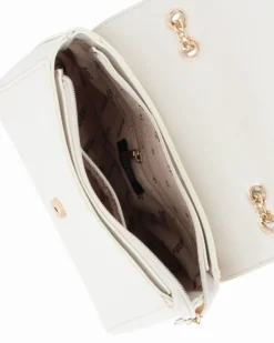 RIFLE - Tracolla beige con dettaglio cinturini sulla patta animalier