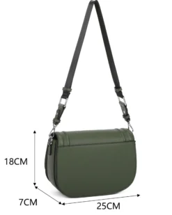 RIFLE - Tracolla verde con patta e tre scomparti interni