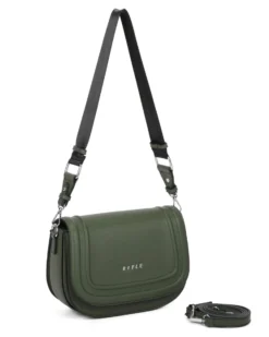 RIFLE - Tracolla verde con patta e tre scomparti interni
