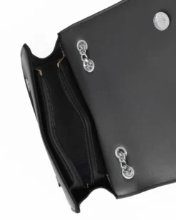 RIFLE - Tracollina nera con lettere logo scorrevoli sulla patta