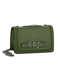 RIFLE - Tracollina verde con lettere logo scorrevoli sulla patta