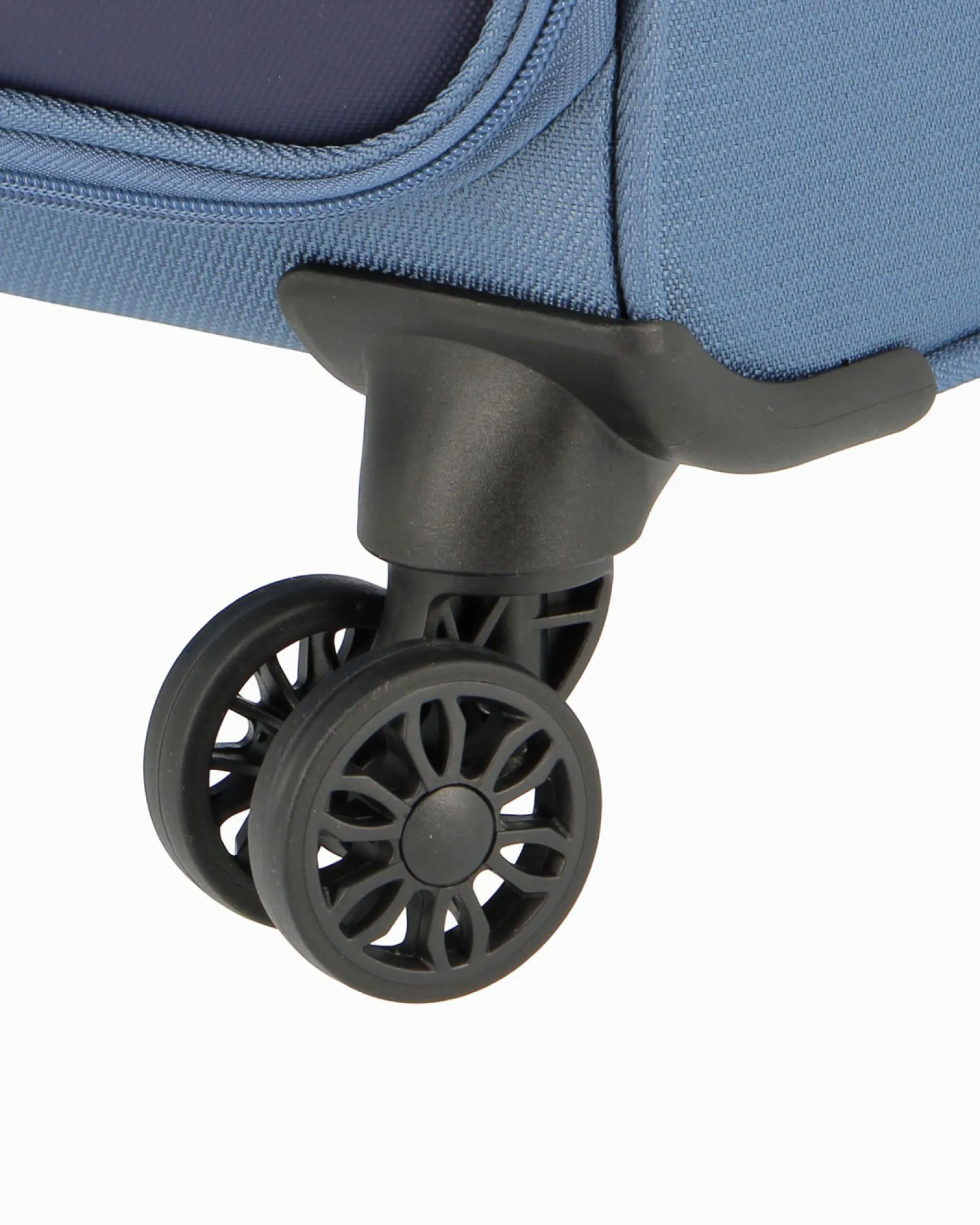 RIFLE - TROLLEY BLU IN TESSUTO CON DOPPIA TASCA FRONTALE, COMBINAZIONE TSA E 4 RUOTE