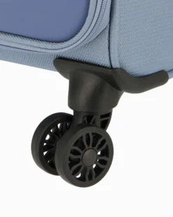 RIFLE - TROLLEY BLU IN TESSUTO CON DOPPIA TASCA FRONTALE, COMBINAZIONE TSA E 4 RUOTE