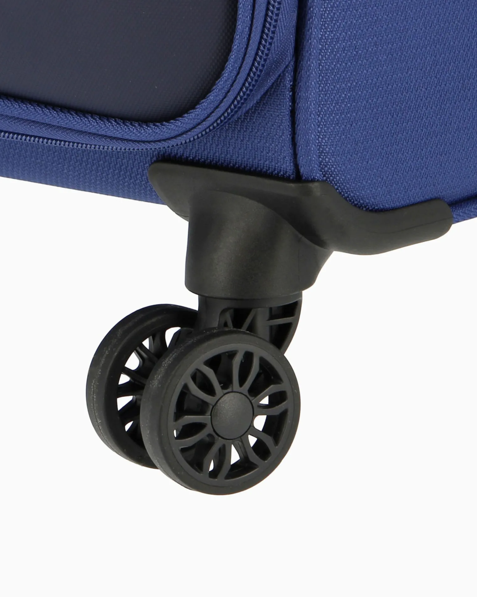 RIFLE - TROLLEY BLU SCURO IN TESSUTO CON DOPPIA TASCA FRONTALE, COMBINAZIONE TSA E 4 RUOTE