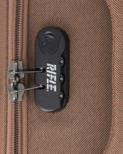 RIFLE - TROLLEY CAMEL IN TESSUTO CON DOPPIA TASCA FRONTALE E 4 RUOTE