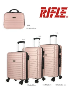 RIFLE - TROLLEY ROSE GOLD IN ABS 4 RUOTE