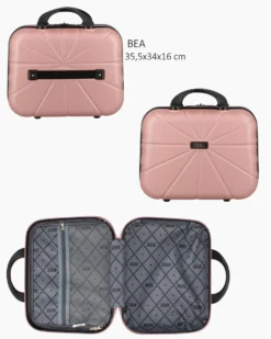 RIFLE - TROLLEY ROSE GOLD 4 RUOTE IN ABS CON COMBINAZIONE TSA