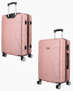 RIFLE - TROLLEY ROSE GOLD 4 RUOTE IN ABS CON COMBINAZIONE TSA