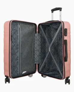 RIFLE - TROLLEY ROSE GOLD 4 RUOTE IN ABS CON COMBINAZIONE TSA