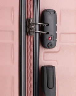 RIFLE - TROLLEY ROSE GOLD 4 RUOTE IN ABS CON COMBINAZIONE TSA