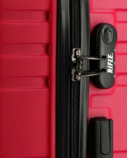 RIFLE - TROLLEY ROSSO IN ABS 4 RUOTE