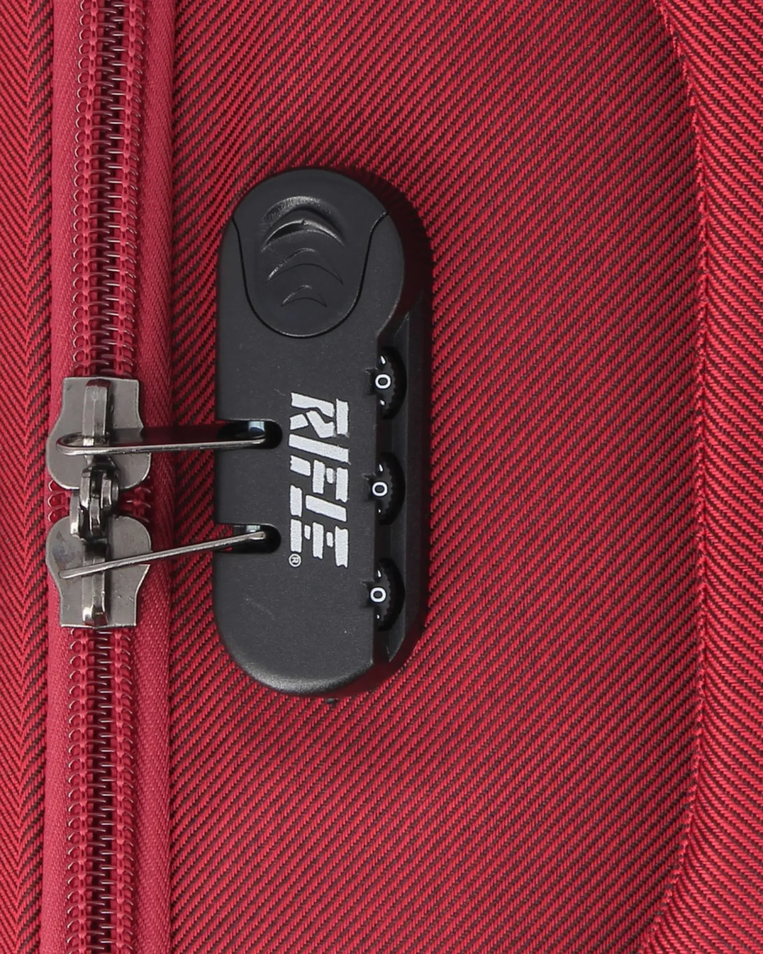 RIFLE - TROLLEY ROSSO IN TESSUTO CON DOPPIA TASCA FRONTALE E 4 RUOTE