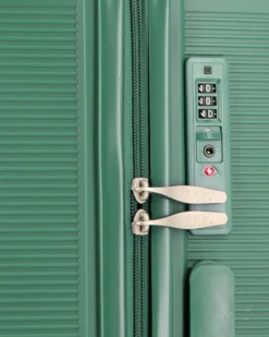 RIFLE - TROLLEY VERDE IN ABS 4 RUOTE CON COMBINAZIONE TSA