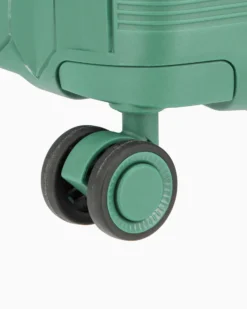 RIFLE - TROLLEY VERDE IN ABS 4 RUOTE CON COMBINAZIONE TSA