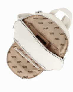 RIFLE - Zaino animalier beige con due scomparti principali e tasca frontale con zip orizzontale