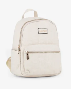 RIFLE - Zaino beige logato multitasche