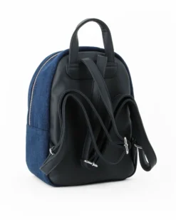 RIFLE - Zaino blu jeans con tasca frontale