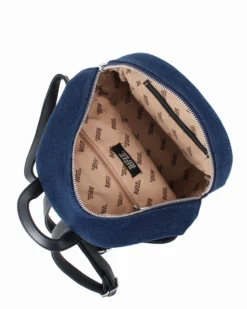 RIFLE - Zaino blu jeans con tasca frontale