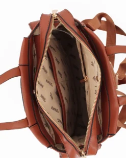 RIFLE - Zaino cuoio con tasche laterali e tre scomparti
