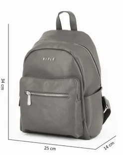 RIFLE - Zaino grigio con tasche frontali e laterali