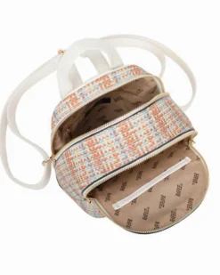 RIFLE - Zaino multicolor effetto intreccio con due scomparti principali e tasca frontale con zip orizzontale