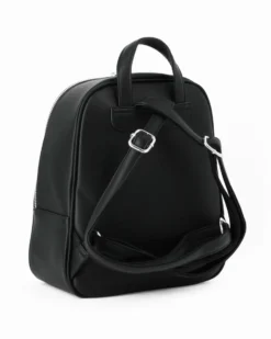 RIFLE - Zaino nero con parte frontale trapuntata con borchie