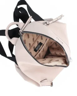 RIFLE - Zaino nude con zip centrale e pulsante a chiusura