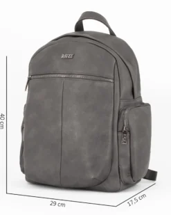 RIFLE - Zaino ufficio grigio con zip orizzontale frontale e due tasconi laterali