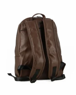 RIFLE - Zaino ufficio marrone con tre tasche frontali e tasca interna porta pc/tablet