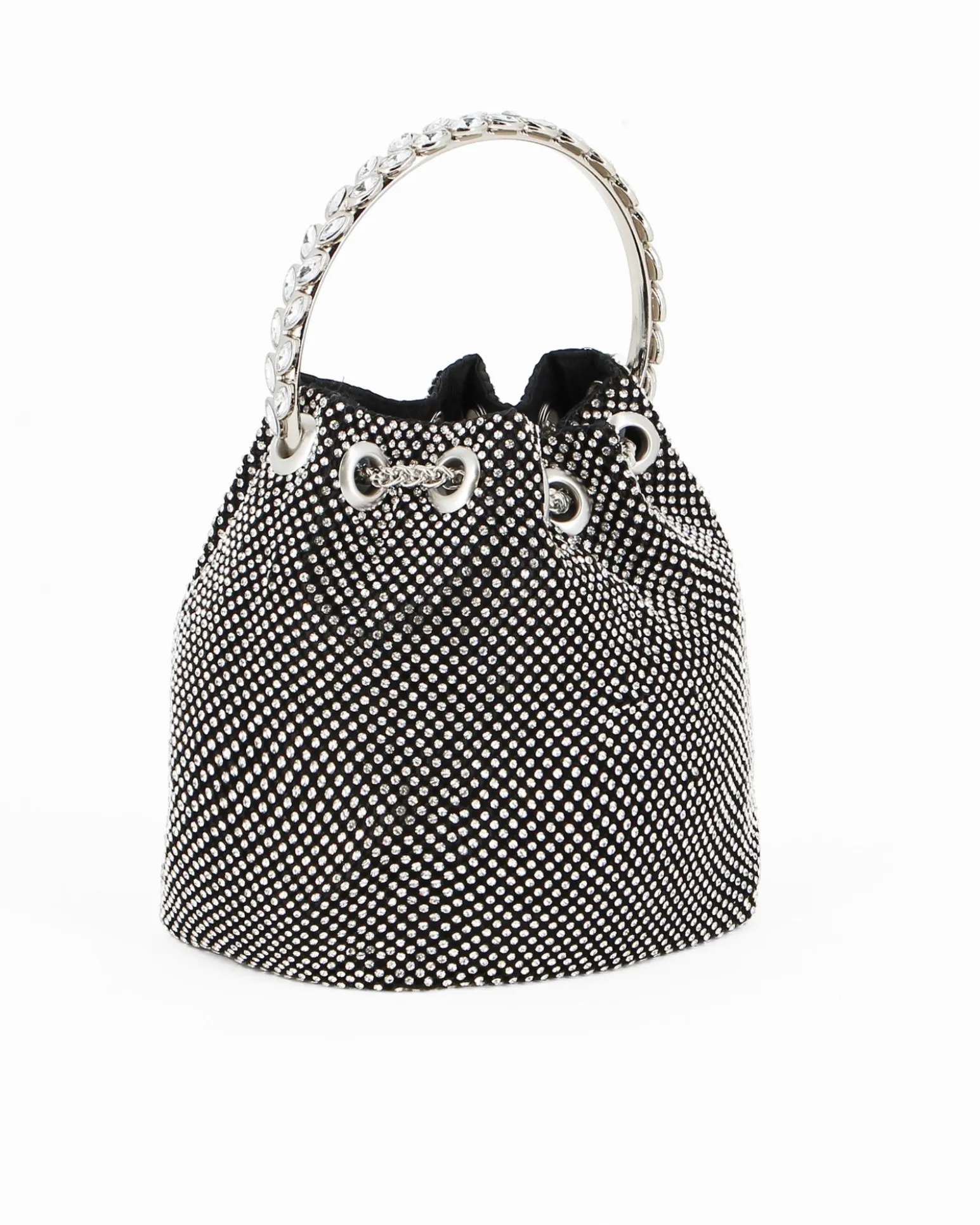 SACCHETTO 1MANICO TUTTO STRASS+COULISSE