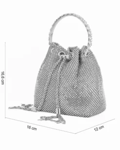 SACCHETTO 1MANICO TUTTO STRASS+COULISSE