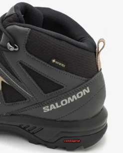 SALOMON - Scarpa alta da trekking uomo nera in GORE-TEX impermeabile e traspirante con intersuola in EVA ammortizzante, numerata 40,5/47,5 - X BRAZE MID GTX