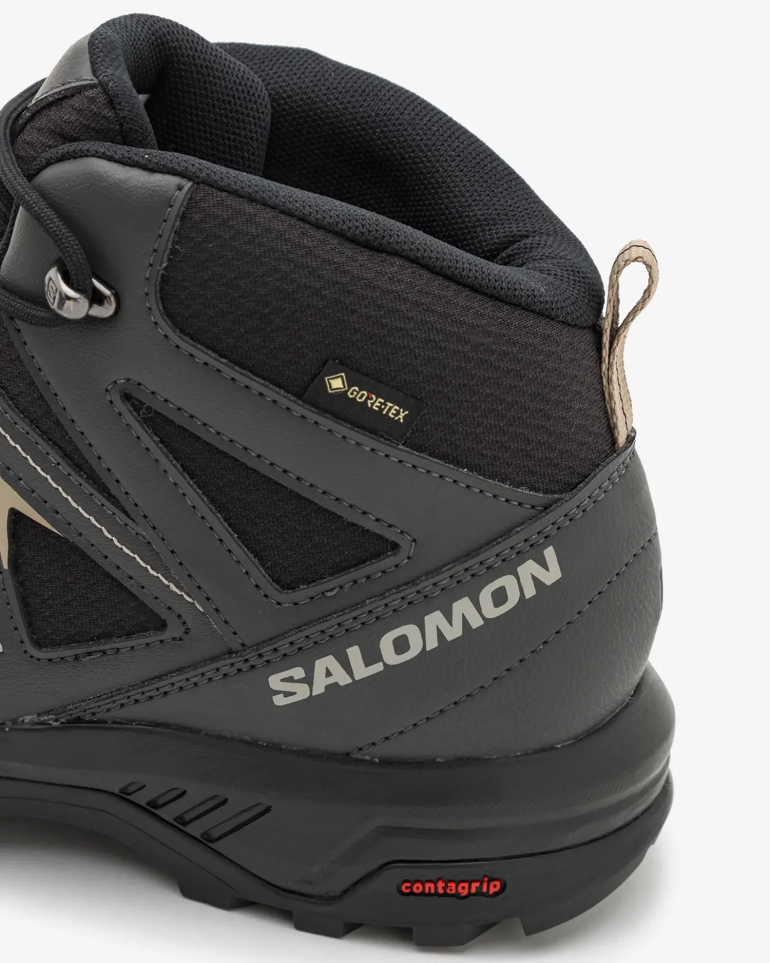 SALOMON - Scarpa alta da trekking uomo nera in GORE-TEX impermeabile e traspirante con intersuola in EVA ammortizzante, numerata 40,5/47,5 - X BRAZE MID GTX