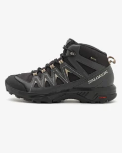 SALOMON - Scarpa alta da trekking uomo nera in GORE-TEX impermeabile e traspirante con intersuola in EVA ammortizzante, numerata 40,5/47,5 - X BRAZE MID GTX