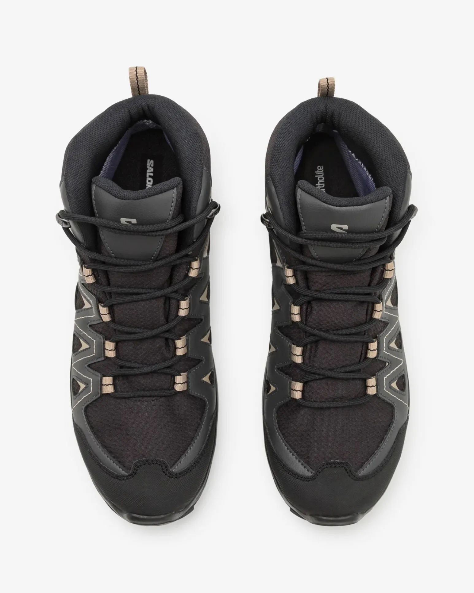 SALOMON - Scarpa alta da trekking uomo nera in GORE-TEX impermeabile e traspirante con intersuola in EVA ammortizzante, numerata 40,5/47,5 - X BRAZE MID GTX