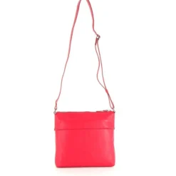 SAMSONITE- Tracolla in VERA PELLE con due tasche zip frontali