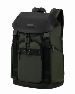 SAMSONITE - Zaino verde con patta e tasca porta pc fino a 15.6''