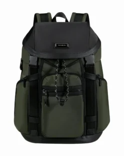 SAMSONITE - Zaino verde con patta e tasca porta pc fino a 15.6''