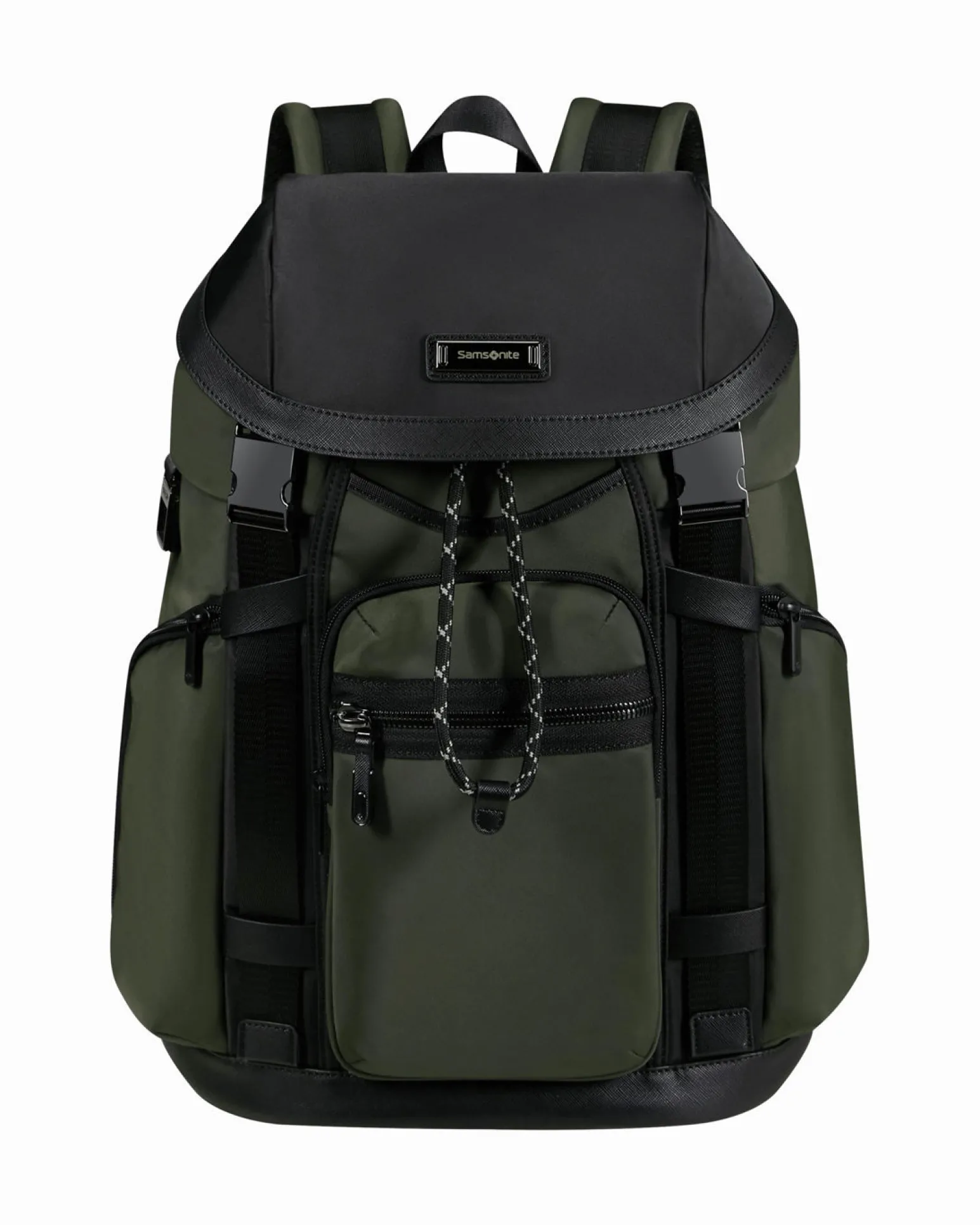 SAMSONITE - Zaino verde con patta e tasca porta pc fino a 15.6''