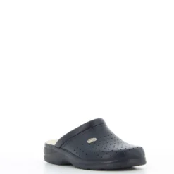 SANITAL LIGHT - Ciabatta sanitaria blu in VERA PELLE, MADE IN ITALY