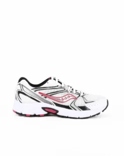 SAUCONY - SCARPA RIDE MILLENNIUM BIANCA CON DETTAGLI ARGENTO E ROSSO