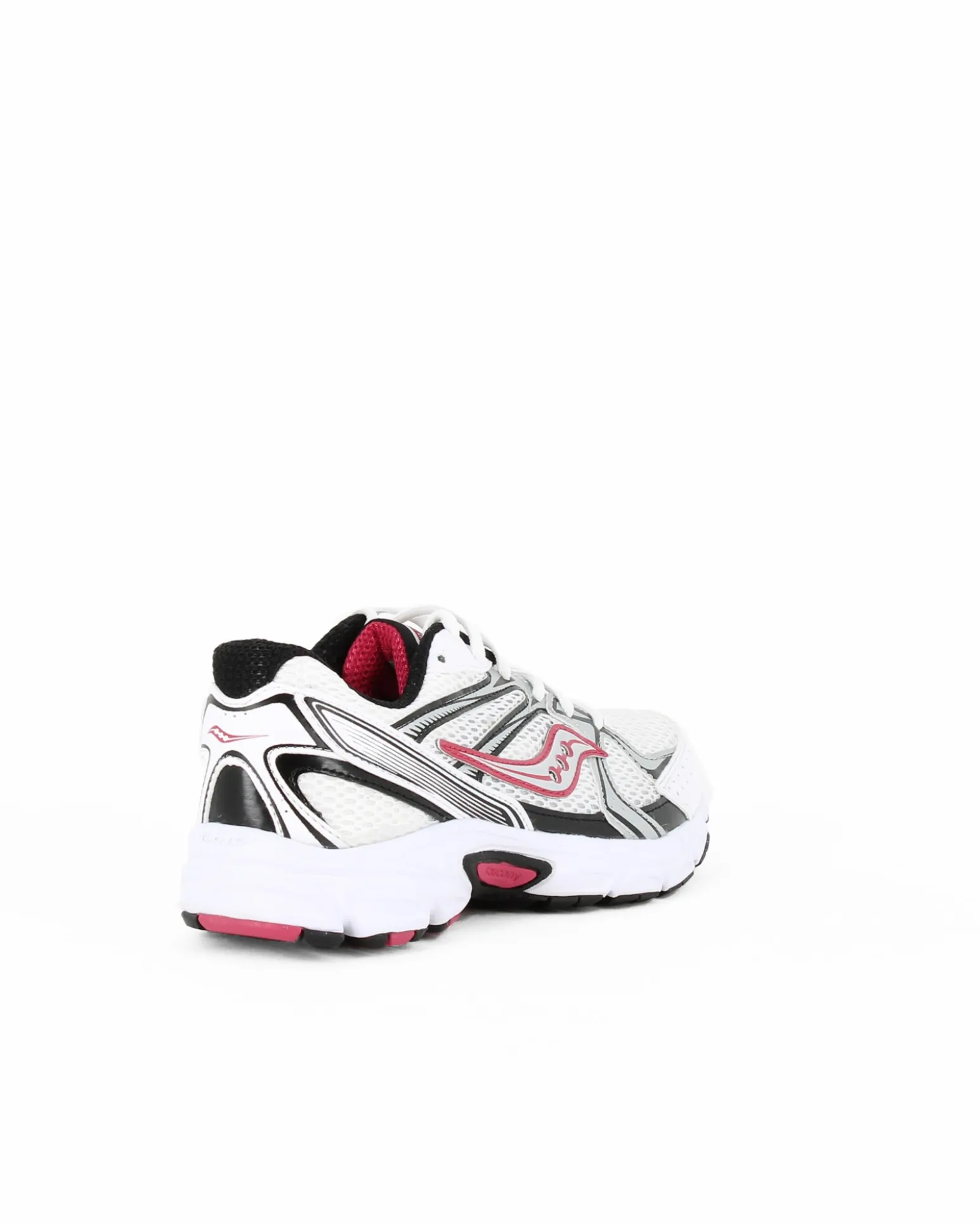 SAUCONY - SCARPA RIDE MILLENNIUM BIANCA CON DETTAGLI ARGENTO E ROSSO