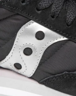 SAUCONY - Sneakers da donna in VERA PELLE nera e argento con suola spessa - JAZZ TRIPLE