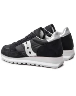 SAUCONY - Sneakers da donna in VERA PELLE nera e argento con suola spessa - JAZZ TRIPLE
